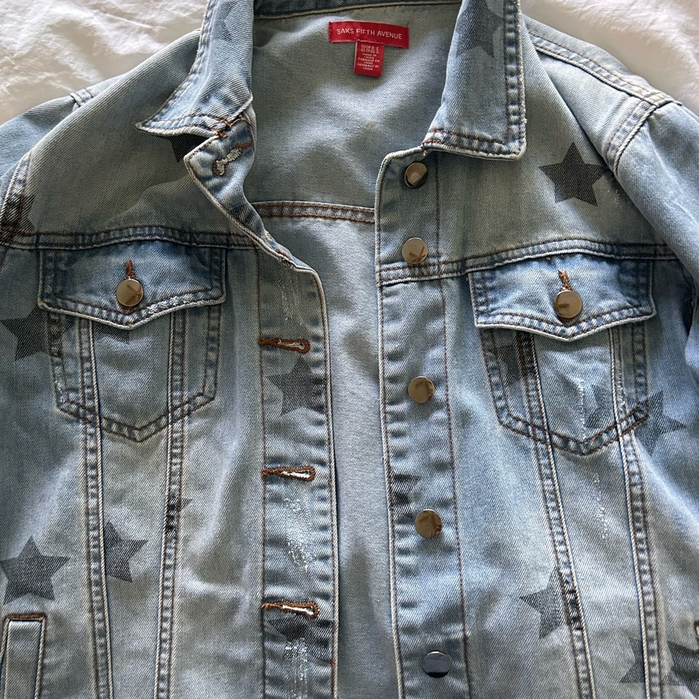 Star Pattern Denim Jacket - image 2